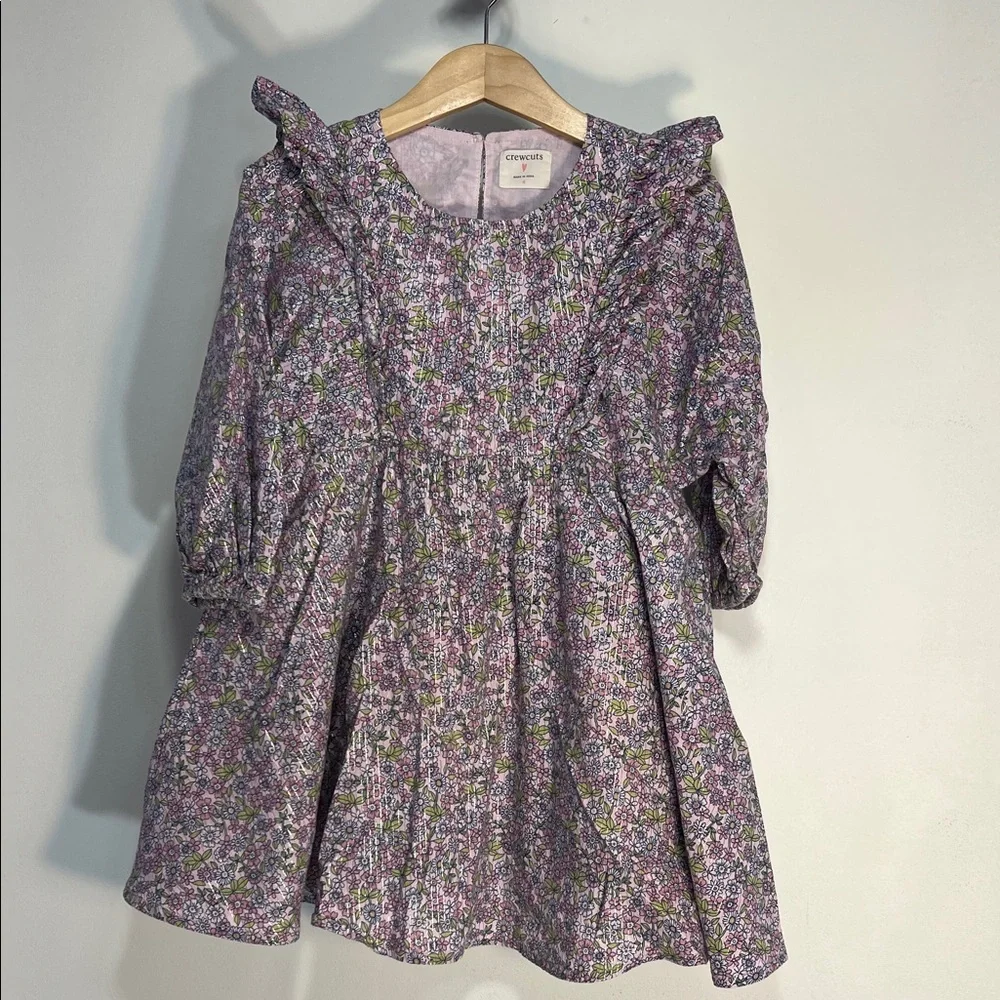 Crewcuts Purple Floral Kids Dress